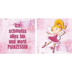 Queence Artprint op linnen Prinses set van 2 (set)