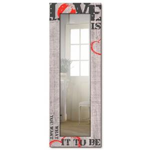 Artland Dekospiegel "Liebe ist...", gerahmter Ganzkörperspiegel, Wandspiegel, mit Motivrahmen, Landhaus