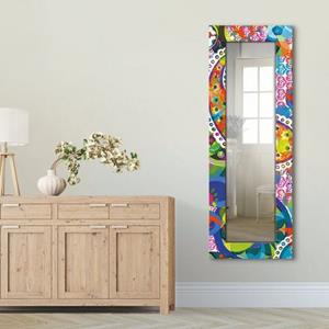 Artland Sierspiegel Kleurrijke paisley spiegel met lijst voor het hele lichaam, wandspiegel, met motiefrand, landhuis