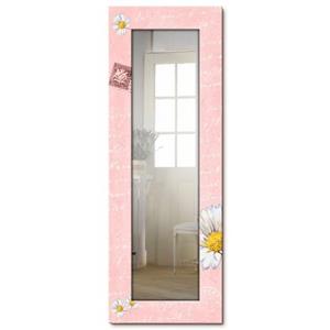 Artland Dekospiegel "Gänseblümchen auf rosa", gerahmter Ganzkörperspiegel, Wandspiegel, mit Motivrahmen, Landhaus