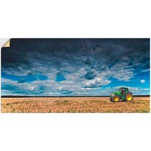 Artland Artprint Tractor landschapsfotografie als artprint op linnen, muursticker of poster in verschillende maten