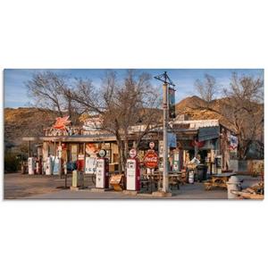 Artland Print op glas Tankstation aan de Route 66 in Arizona in verschillende maten