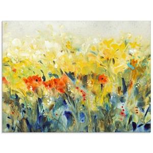 Artland Glasbild "Schwingende Blumen II", Blumenwiese, (1 St.)