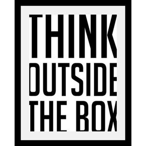 Queence Wanddecoratie Think outside in 3 maten, ingelijst