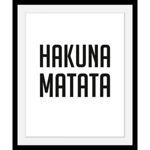 Queence Wanddecoratie Hakuna Matata in 3 maten, ingelijst