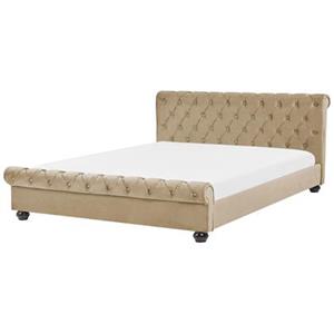 Beliani AVALLON Bed Beige 180x200