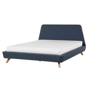 Beliani VIENNE Bed Blauw 160x200