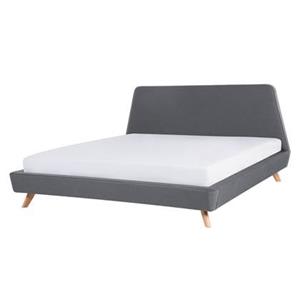 Beliani VIENNE Bed Grijs 180x200