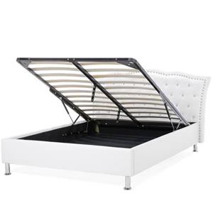 Beliani METZ Bed met opberger Wit 140x200