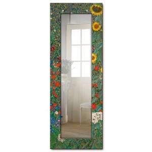 Artland Dekospiegel "Garten mit Sonnenblumen", gerahmter Ganzkörperspiegel, Wandspiegel, mit Motivrahmen, Landhaus