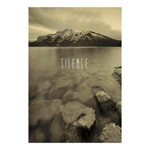 Komar Poster Word Lake Silence zandkleur Hoogte: 50 cm