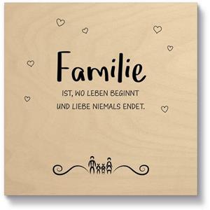 Artland Artprint op hout Familie II