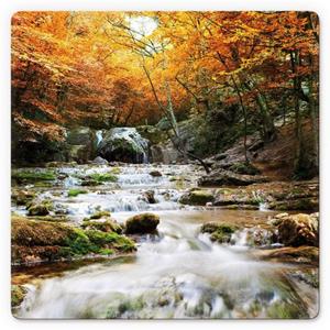 Wall-Art Print op glas Autumn Waterfall 50x50 cm