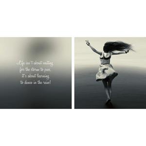 Queence Artprint op linnen Dance set van 2 (set)