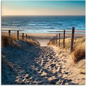 Artland Print op glas Weg naar het Noordzeestrand zonsondergang in verschillende maten