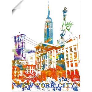 Artland Artprint New York City grafisch als artprint van aluminium, artprint op linnen, muursticker of poster in verschillende maten