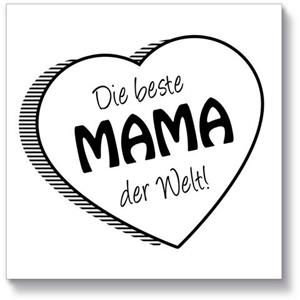 Artland Artprint op hout De beste mama ter wereld