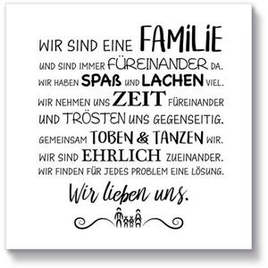 Artland Holzbild "Familie I", Sprüche & Texte, (1 St.)