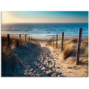 Artland Print op glas Weg naar het Noordzeestrand zonsondergang in verschillende maten