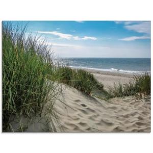 Artland Print op glas Duinlandschap in de zomer aan de Noordzee in verschillende maten