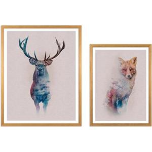 Komar Artprint met lijst Animal Forest machinaal