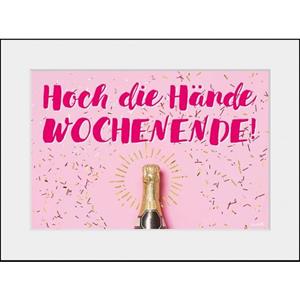 Queence Wanddecoratie HOCH DIE HÄNDE WOCHENENDE! (1 stuk)