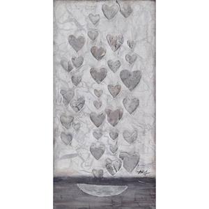 Bönninghoff Olieverfschilderij harten met de hand gemaakt, (1 stuk)