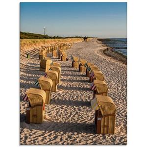 Artland Print op glas Strandstoelen Oostzeekust in Wustrow in verschillende maten