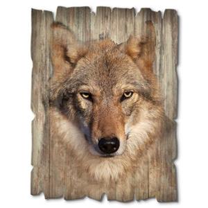 Artland Artprint op hout Wolf