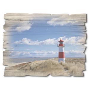 Artland Artprint op hout Vuurtoren Sylt