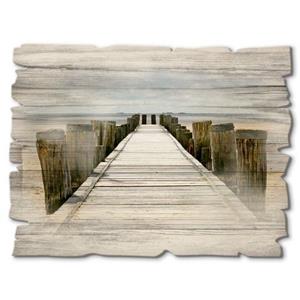 Artland Artprint op hout Pier in Watt