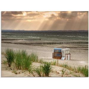 Artland Glasbild "Schwarzer Busch Strand auf Insel Poel", Strand, (1 St.)