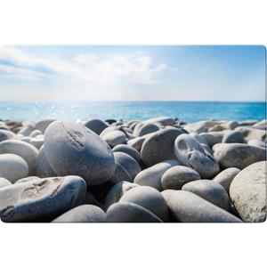 Wall-Art Glasbild "Steinstrand 01"