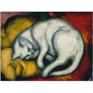 Artland Artprint De witte kat. 1912 als artprint van aluminium, artprint op linnen, muursticker of poster in verschillende maten