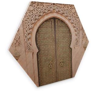 Wall-Art Artprint op hout Marokkaanse deur artprint op hout (1 stuk)