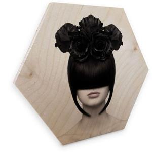 Wall-Art Artprint op hout Bloemen artprint op hout fashion houtdecoratie (1 stuk)