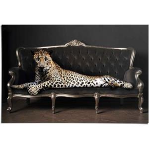 Reinders! Poster Luipaard chic panter - liggend - luxe - relax
