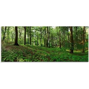 Artland Glasbild "Panorama von einem grünen Sommerwald", Wald, (1 St.)