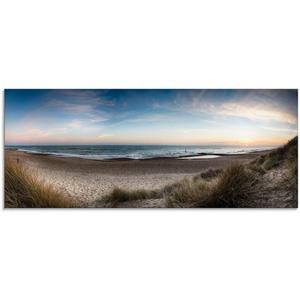 Artland Print op glas Strand en duinen aan de Hengistbury Head in verschillende maten