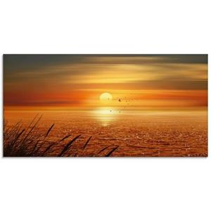 Artland Print op glas Zonsondergang boven de zee in verschillende maten