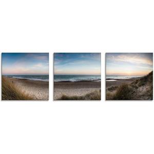 Artland Print op glas Strand en duinen aan de Hengistbury Head in verschillende maten