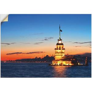 Artland Artprint Istanbul Maagdentoren als artprint van aluminium, artprint op linnen, muursticker of poster in verschillende maten