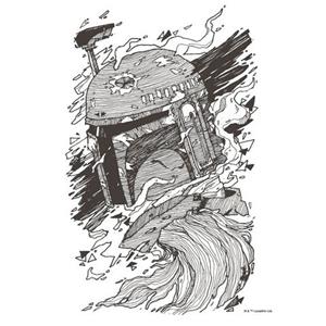 Komar Wandbild "Star Wars Boba Fett Drawing", (1 St.), Kinderzimmer, Schlafzimmer, Wohnzimmer