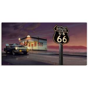 Artland Artprint Route 66 als artprint van aluminium, artprint op linnen, muursticker of poster in verschillende maten