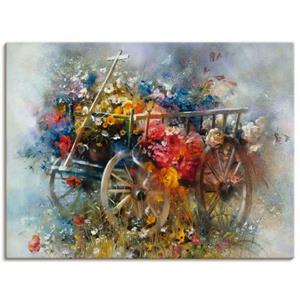 Artland Artprint Bloemen kruiwagen als artprint op linnen, muursticker of poster in verschillende maten