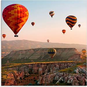 Artland Print op glas Ballonvaart in Cappadocië in verschillende maten