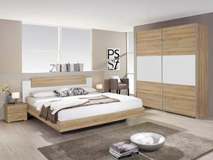 Mobistoxx Complete slaapkamer BORBASO 160x200 cm sonoma eik/wit