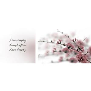 Queence Artprint op linnen Live, Laugh & Love set van 2 (set)