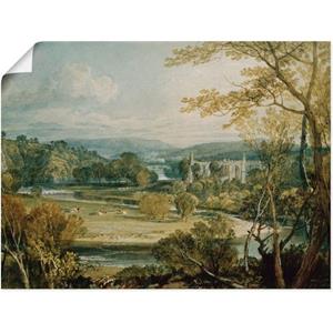 Artland Artprint Blik op Bolton Abbey, Yorkshire. 1809 als artprint op linnen, muursticker of poster in verschillende maten