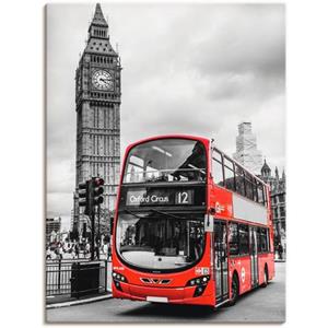 Artland Artprint Londen Bus en Big Ben als artprint van aluminium, artprint op linnen, muursticker of poster in verschillende maten